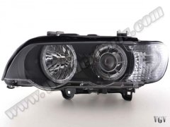 Komple Far X5:E53 Sol; (Kristal Siyah) Beyaz Sinyal; Xenon 2000-03