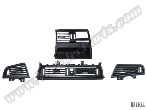 [32457]    Klima/Kalorifer Izgarası F10+LCI Ön/Arka (Set:4ad); Nikelajlı Siyah