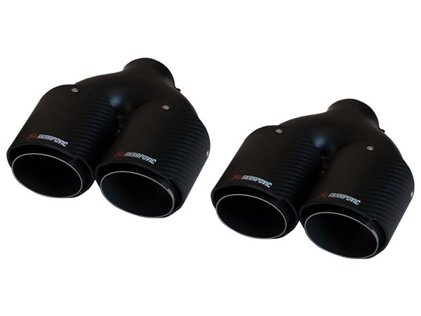 Egzoz Ucu Universal (Çiftli); 76mm (Siyah) -AKRAPOVIC-