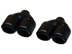 Egzoz Ucu Universal (Çiftli); 76mm (Siyah) -AKRAPOVIC-