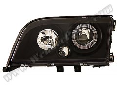 [33145]    33145-Komple Far W140 Sol; (Kristal Siyah, Mercekli) 1995-98