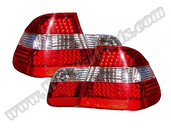 [33836]    Komple Stop E46 Set; (Kristal, Ledli) Beyaz Sinyal [Sedan] 2002-05