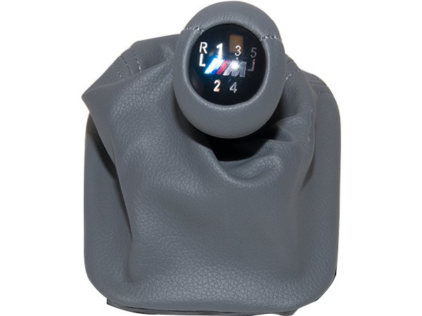 Topuzlu Vites Körüğü E30 -5 İleri- Man.Şanz; (Gri; Suni Deri) Işıklı -///M-